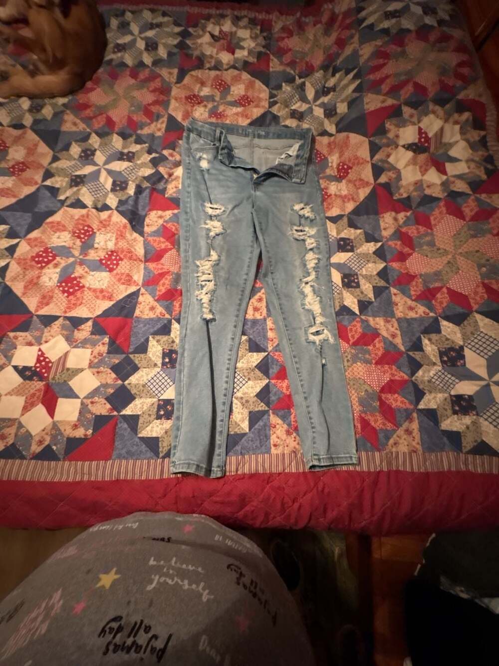BKE Super Skinny High Rise Distressed Jeans Size 17 ct